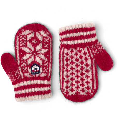 Hestra Kids Nordic Mittens  -  0 / Red/Off White