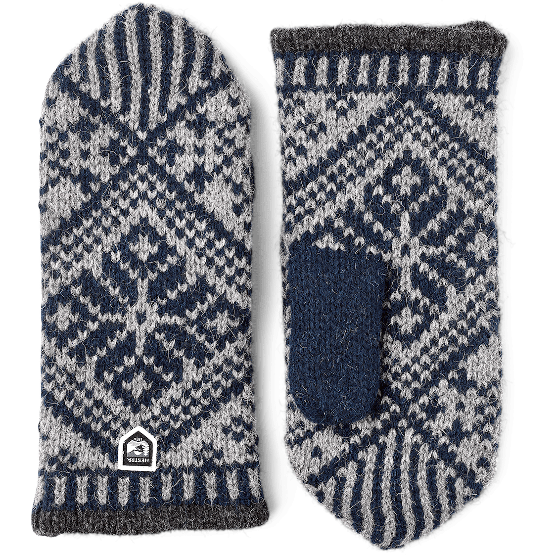 Hestra Nordic Wool Mittens  -  6 / Navy/Gray