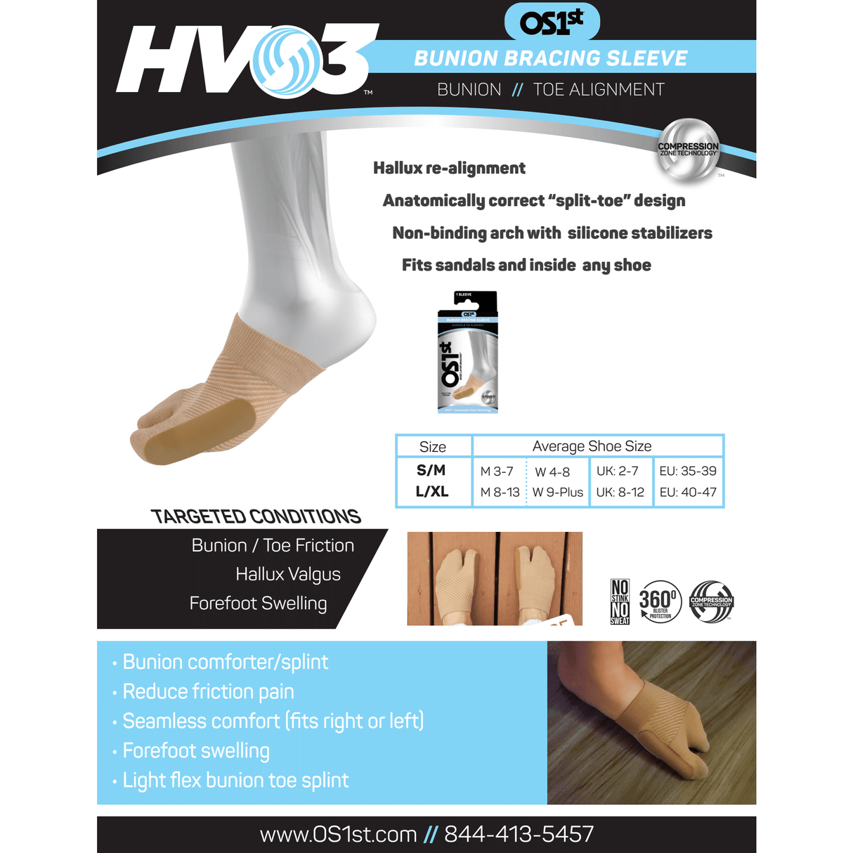 OS1st HV3 Bunion Brace  - 