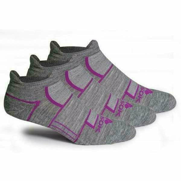 Fitsok ISW Isowool Technical No Show Socks 3-Pack  -  Small / Heather Gray