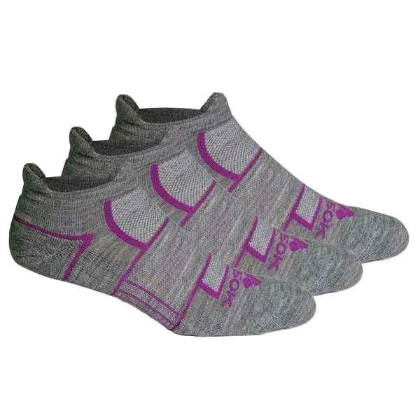 Fitsok ISW Isowool Technical No Show Socks 3-Pack - Small / Heather Gray