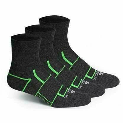 Fitsok ISW Isowool Technical Quarter Socks 3-Pack - Medium / Charcoal