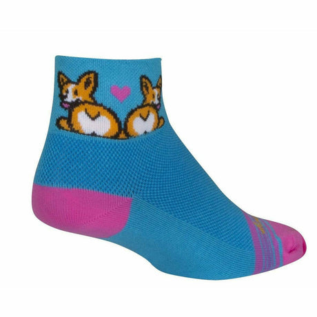 SockGuy Womens Corgi Luv 2 Inch Micro Crew Socks  -  Small/Medium