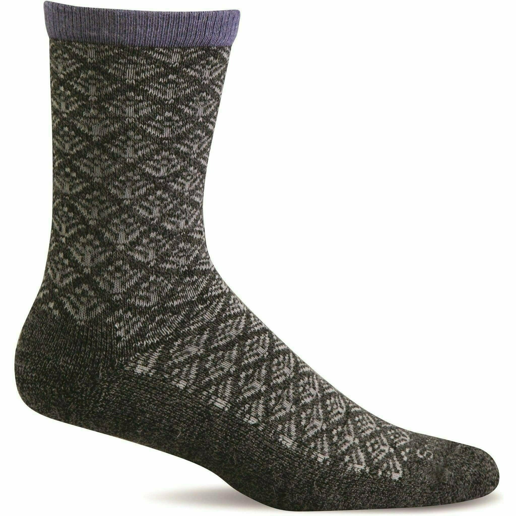 Sockwell Womens Sweet Pea Essential Comfort Crew Socks  -  Small/Medium / Charcoal