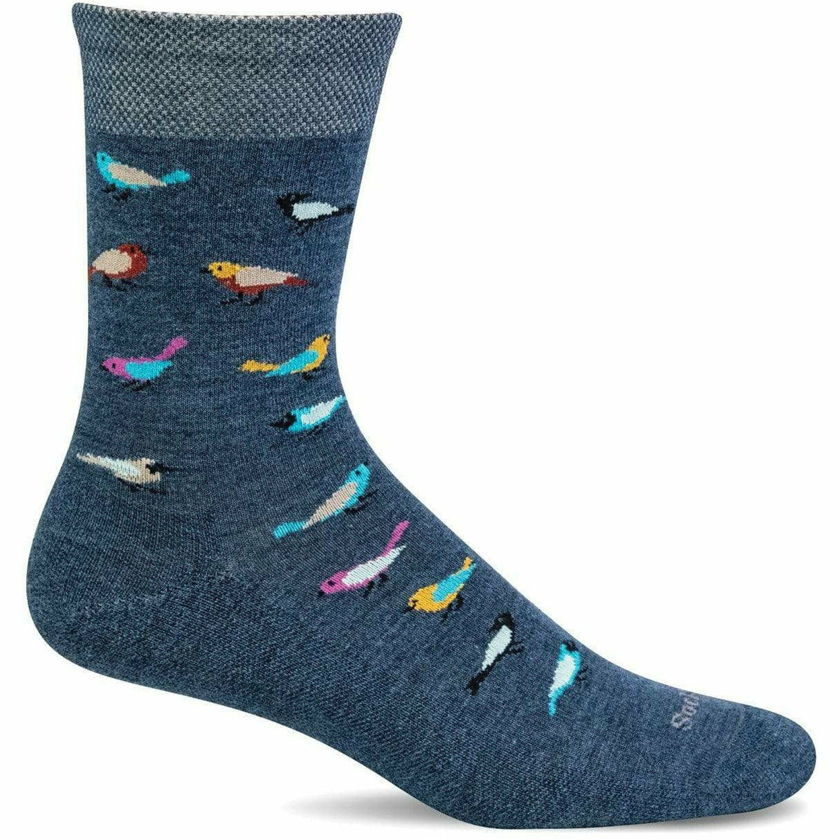 Sockwell Womens Audubon Essential Comfort Crew Socks  -  Small/Medium / Denim