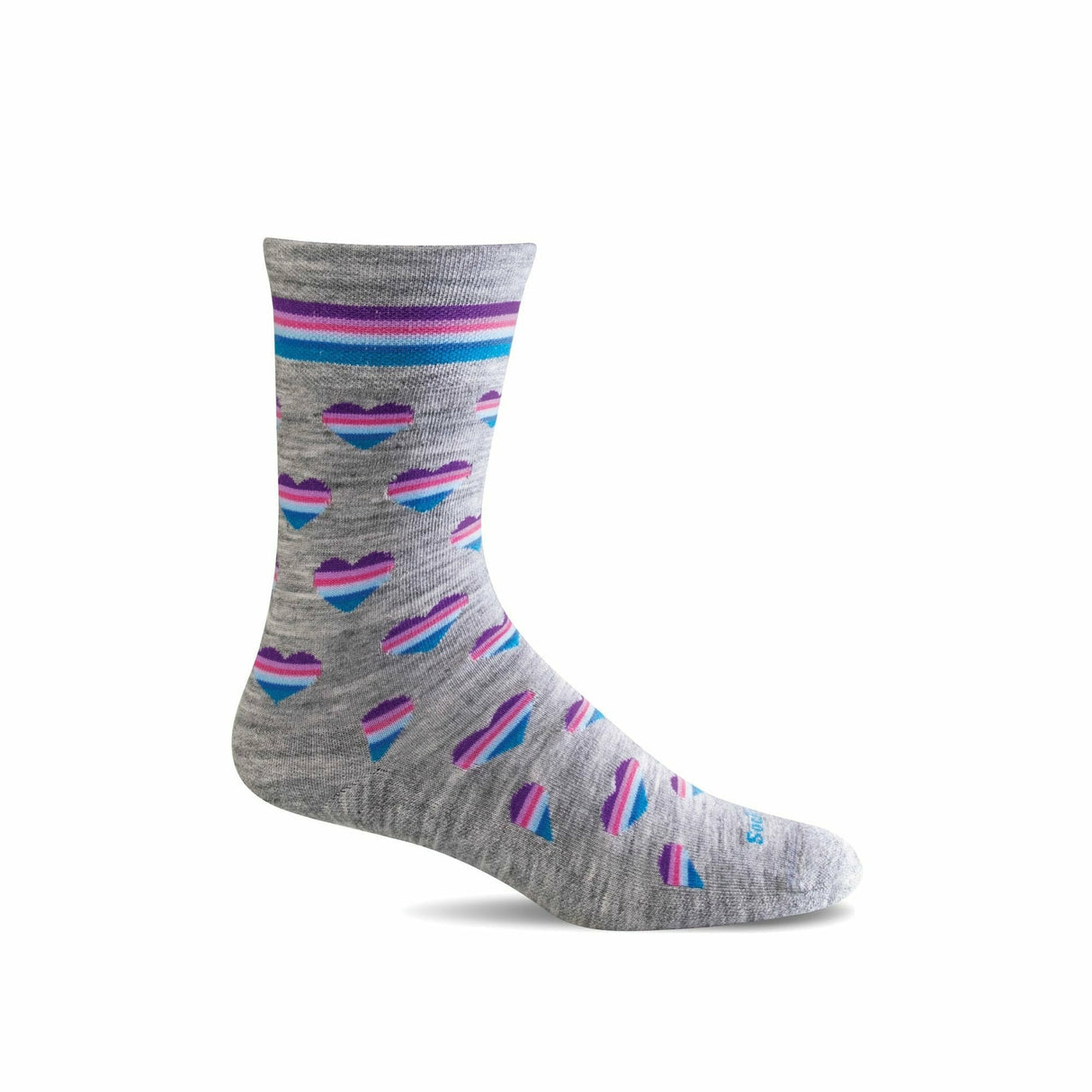 Sockwell Womens Love-a-Lot Essential Comfort Crew Socks  -  Medium/Large / Light Gray