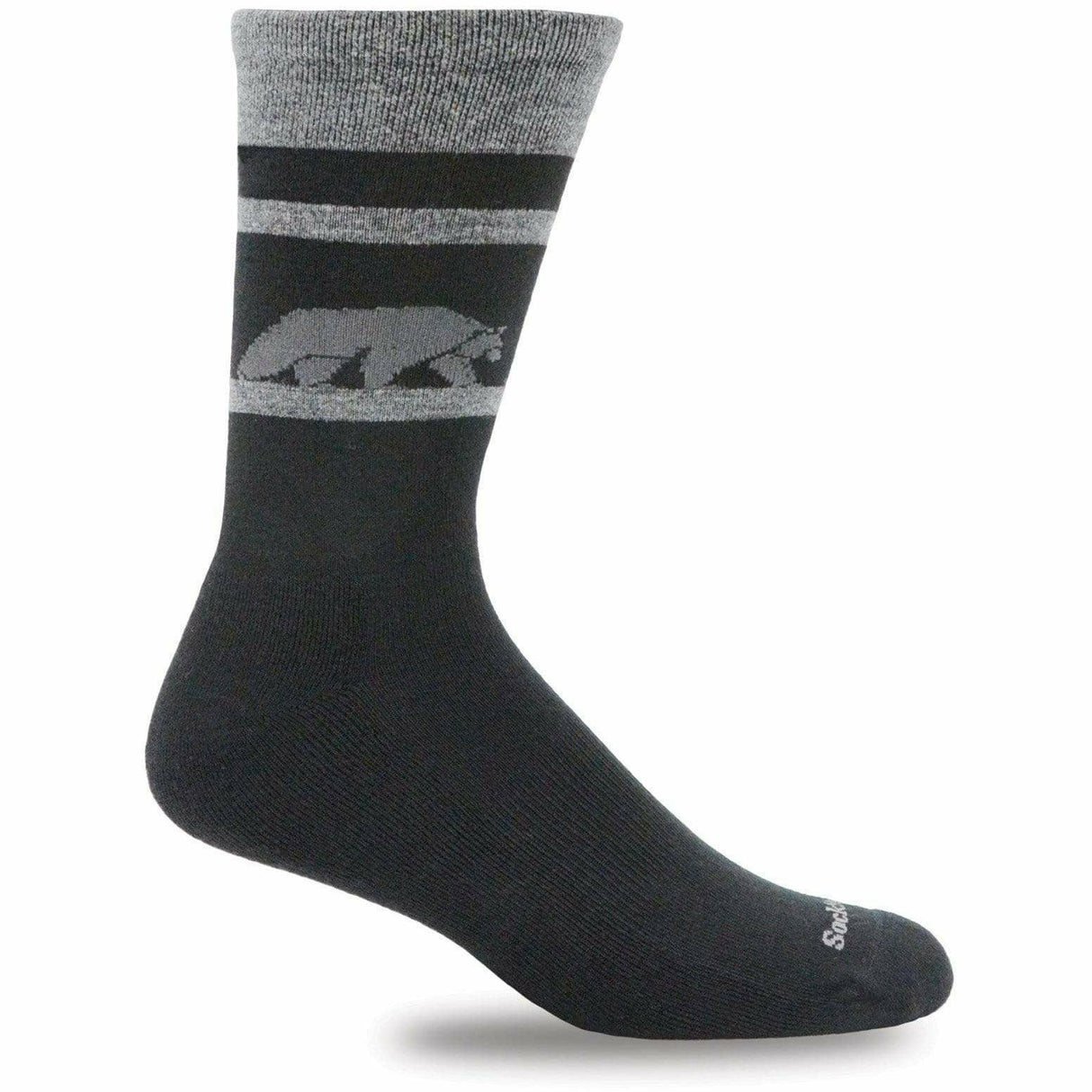 Sockwell Mens Ursa Essential Comfort Crew Socks  -  Large/X-Large / Black