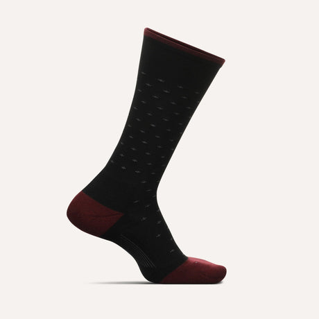 Feetures Mens Everyday Buttoned Up Cushion Crew Socks  -  Medium / Black