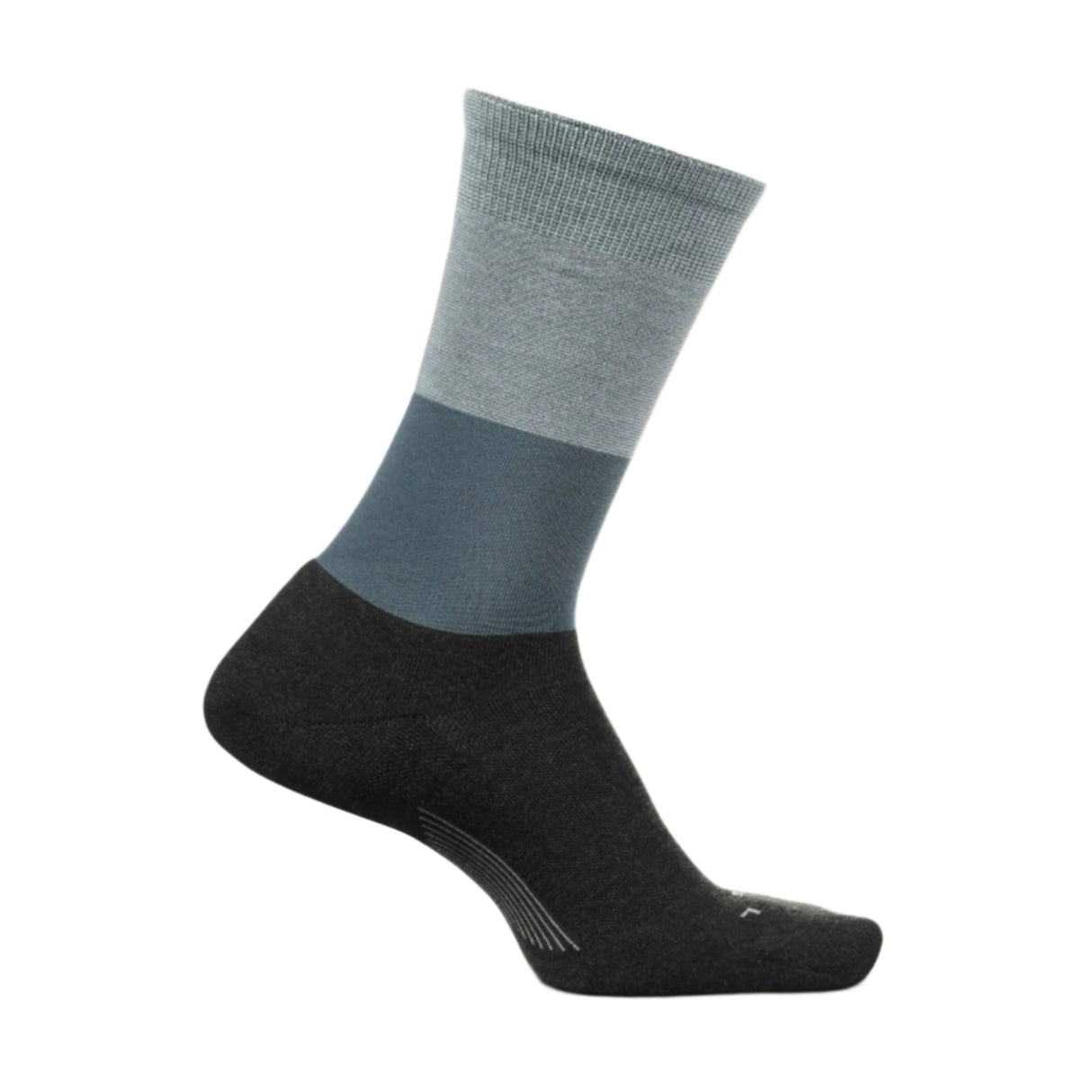 Feetures Womens Everyday Mod Block Cushion Crew Socks - Large / Vintage Blue