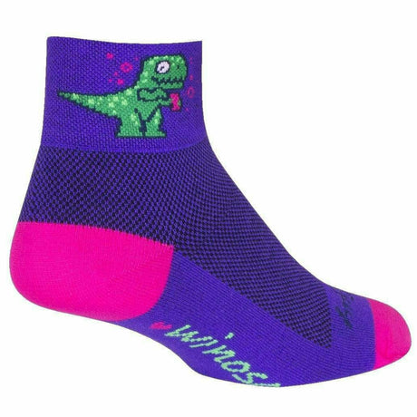 SockGuy Winosaur Classic 2 Inch Crew Socks  -  Small/Medium