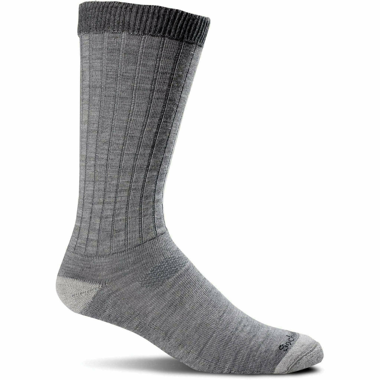 Sockwell Mens Easy Does It Relaxed Fit Diabetic Socks  -  Large/X-Large / Gray