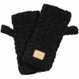 Turtle Fur Mika Wool Fingerless Mittens  -  One Size Fits Most / Black