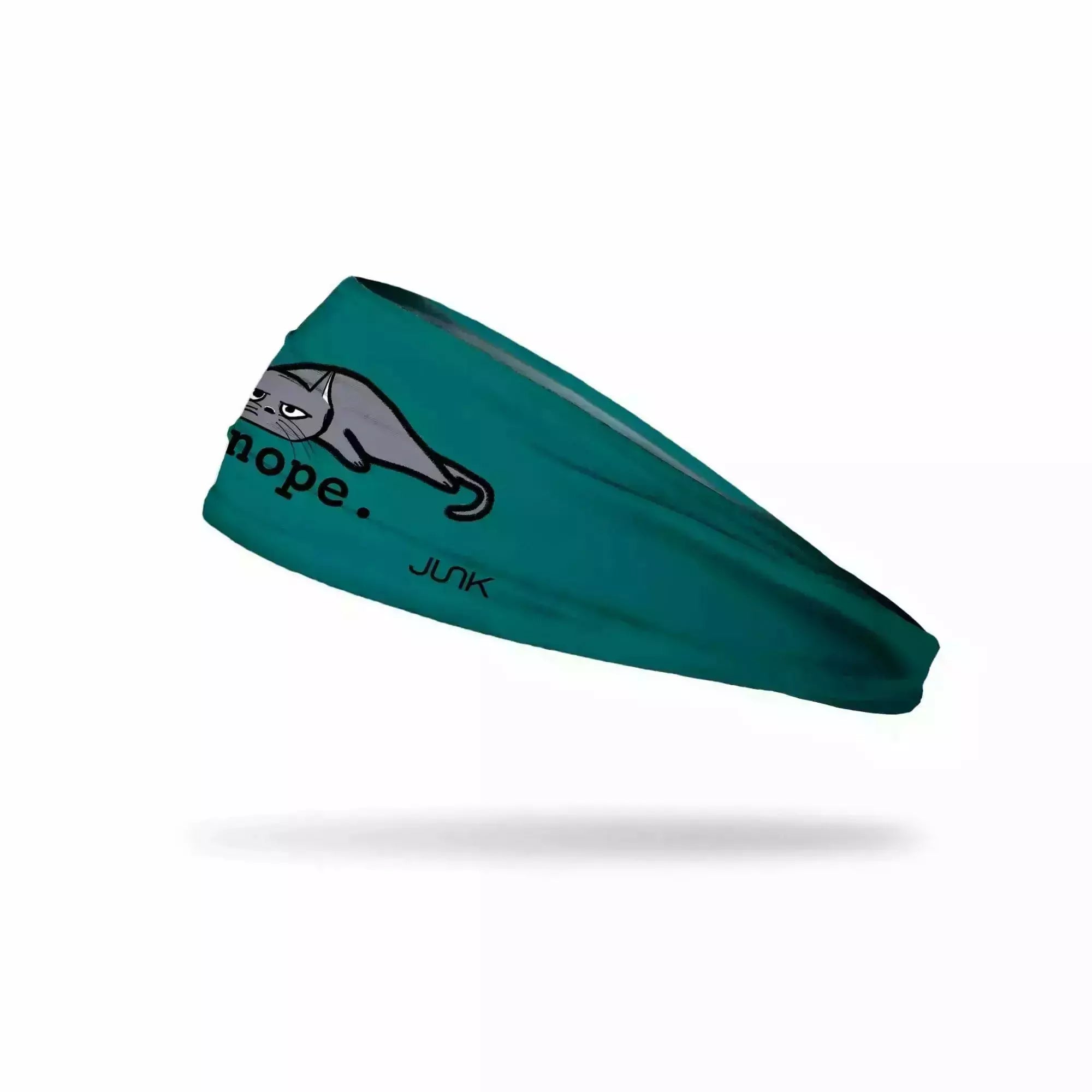JUNK Nope Cat Headband  -  One Size Fits Most / Teal