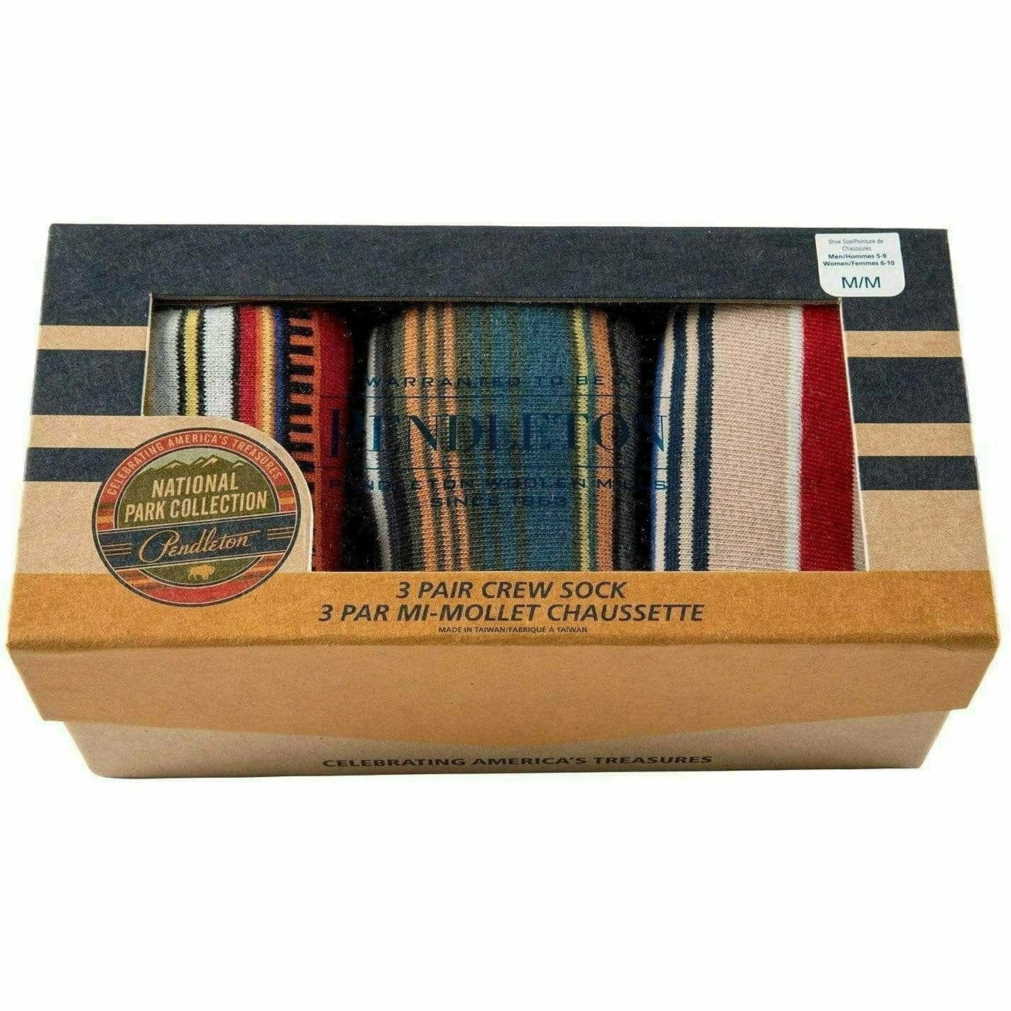 Pendleton National Park Striped Crew 3-Pack Socks  -