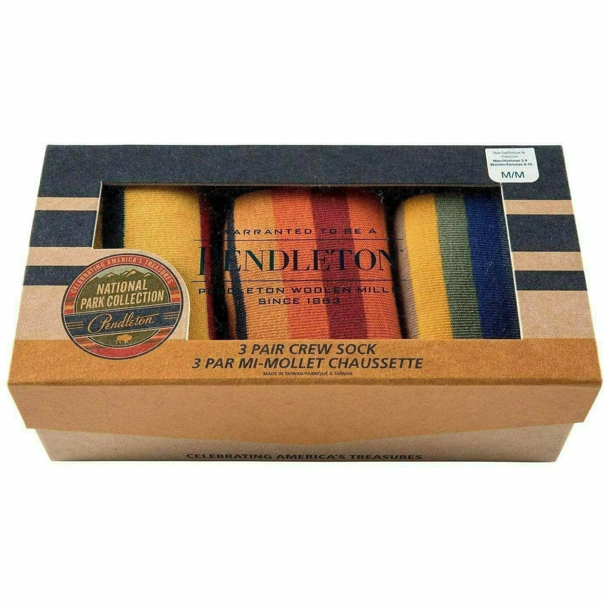 Pendleton National Park Striped Crew 3-Pack Socks  -