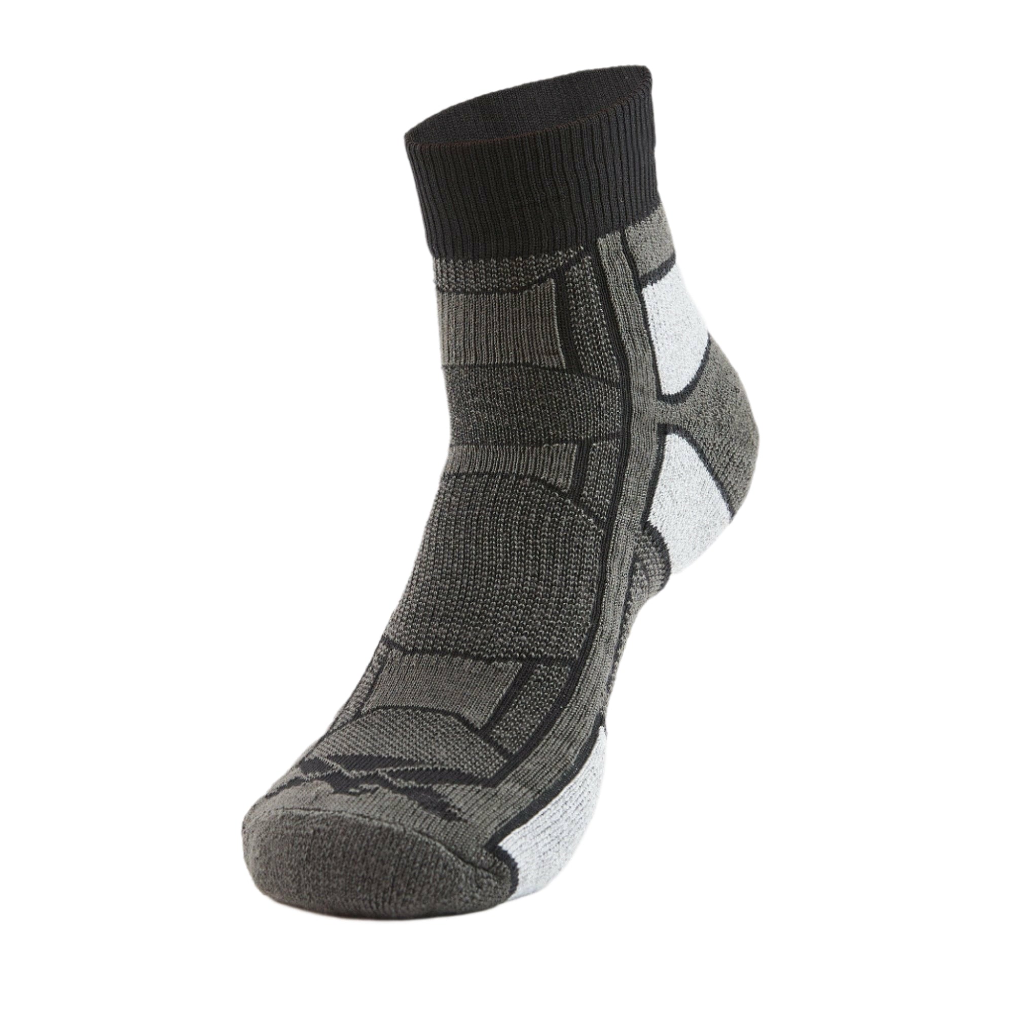 Thorlo Trail Running Light Cushion Quarter Socks  -  Medium / Pitch Black