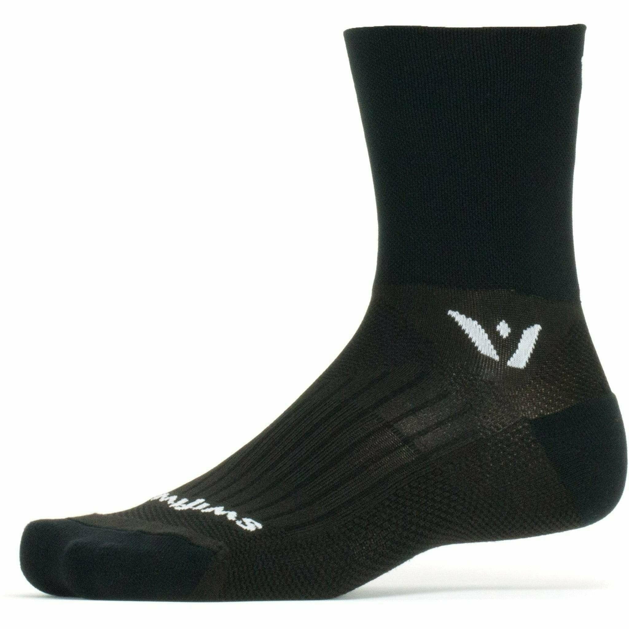 Swiftwick Performance Four Socks  -  Small / Black