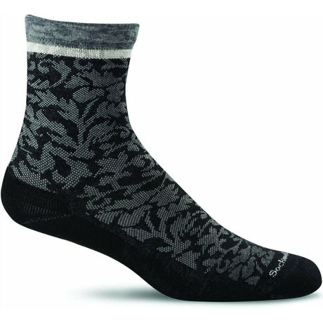 Sockwell Womens Plantar Cush Firm Compression Crew Socks  -  Small/Medium / Black