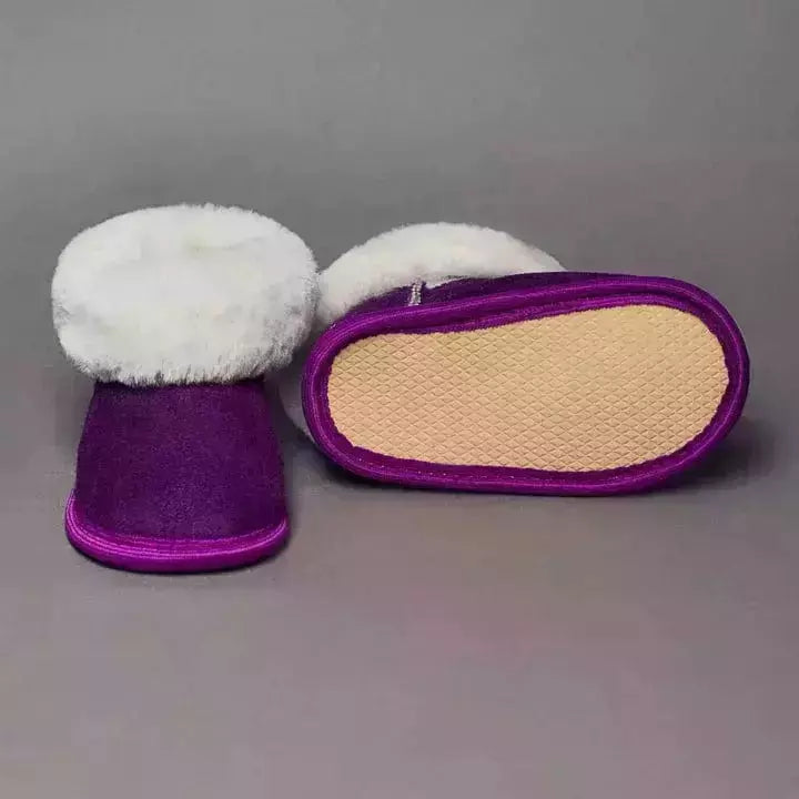 Siberia Spirit Toddler Plum Booties  -
