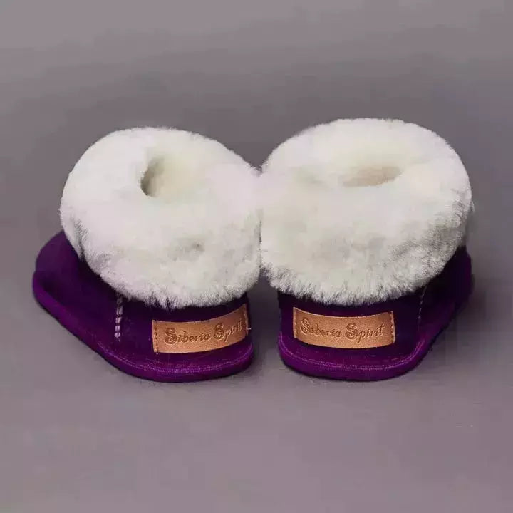Siberia Spirit Toddler Plum Booties  -