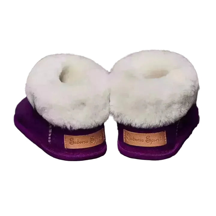 Siberia Spirit Toddler Plum Booties -