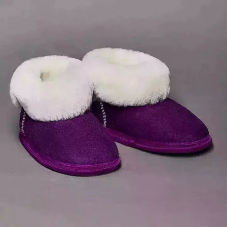 Siberia Spirit Toddler Plum Booties  -  5-6T / 12-24 Months / Plum
