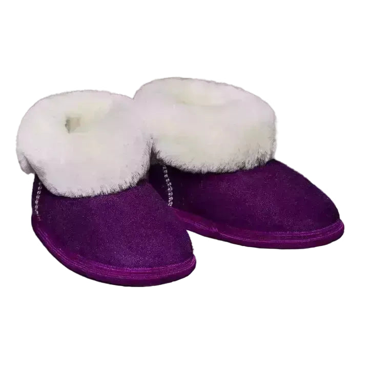 Siberia Spirit Toddler Plum Booties - 5-6T / 12-24 Months / Plum
