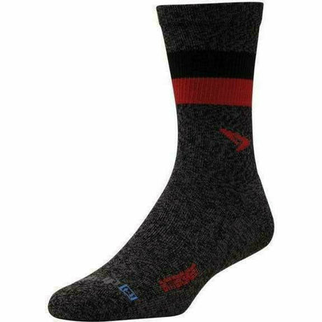 Drymax Bittersweet Running Lite-Mesh Crew Socks  -  Small / Anthracite with Black/Red