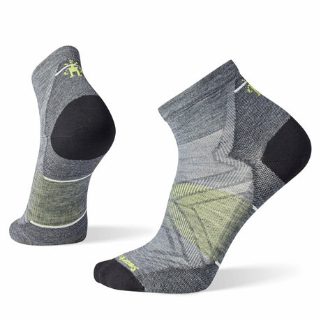 Smartwool Run Zero Cushion Ankle Socks  -  Medium / Medium Gray