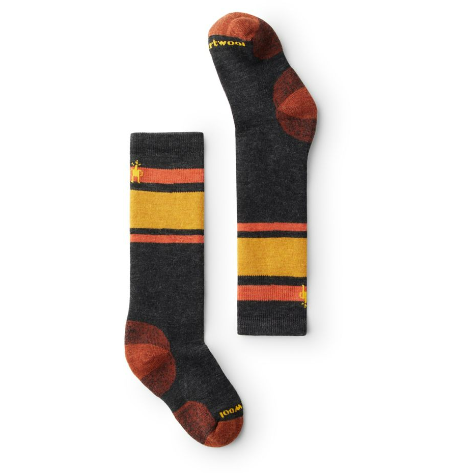 Smartwool Kids Wintersport Full Cushion Stripe Socks - Clearance  -  Small / Charcoal