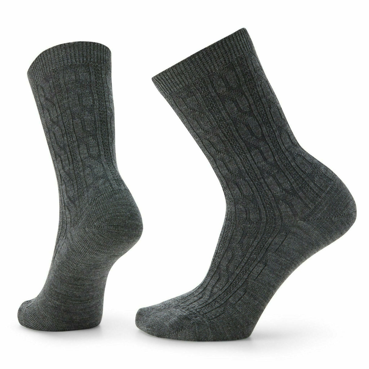 Smartwool Womens Everyday Cable Crew Socks - Small / Medium Gray