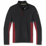 Smartwool Mens Merino Sport Long-Sleeve 1/4 Zip  -  Small / Tibetan Red Heather/Black