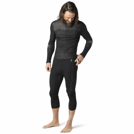 Smartwool Mens Intraknit Merino 200 3/4 Bottoms - Clearance  -  XX-Large / Black/White