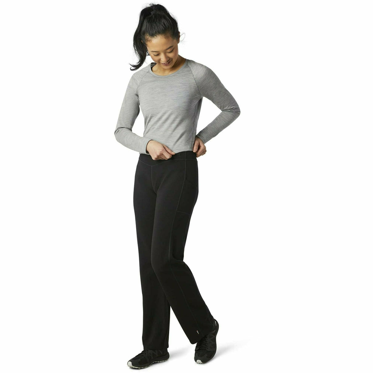 Smartwool Womens Merino Sport Straight Leg Pants - Clearance - X-Small / Black