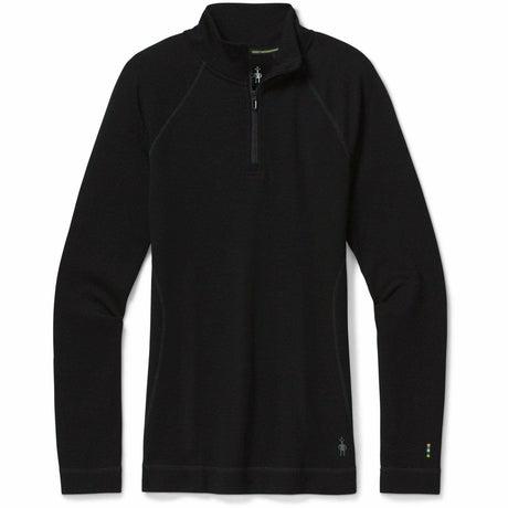 Smartwool Womens Classic Thermal Merino Base Layer 1/4 Zip - Clearance  -  X-Small / Black