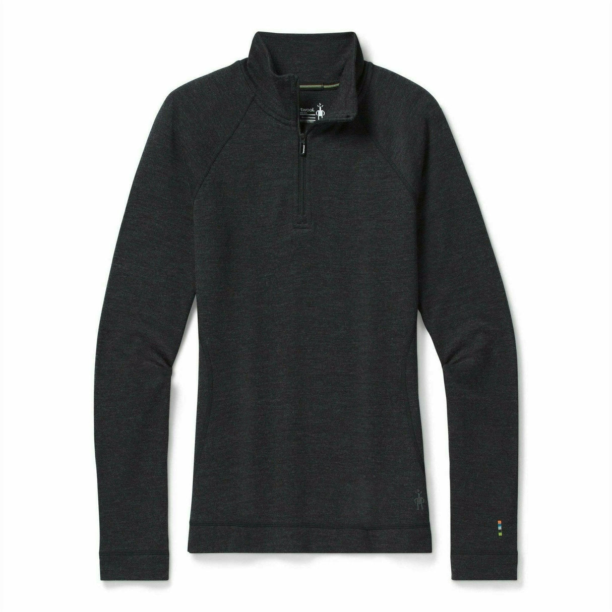 Smartwool Womens Classic Thermal Merino Base Layer 1/4 Zip - Clearance  -  Medium / Charcoal Heather
