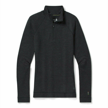 Smartwool Womens Classic Thermal Merino Base Layer 1/4 Zip - Clearance  -  Medium / Charcoal Heather
