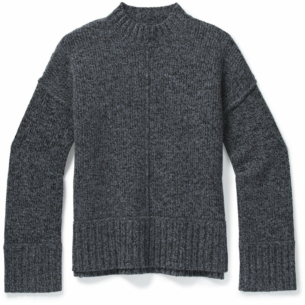 Smartwool Womens Bell Meadow Sweater - Clearance  -  Large / Black/Medium Gray Heather Marl