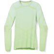 Smartwool Womens Intraknit Thermal Merino Base Layer Pattern Crew - Clearance  -  X-Small / Arcadian Green/Bleached Aqua