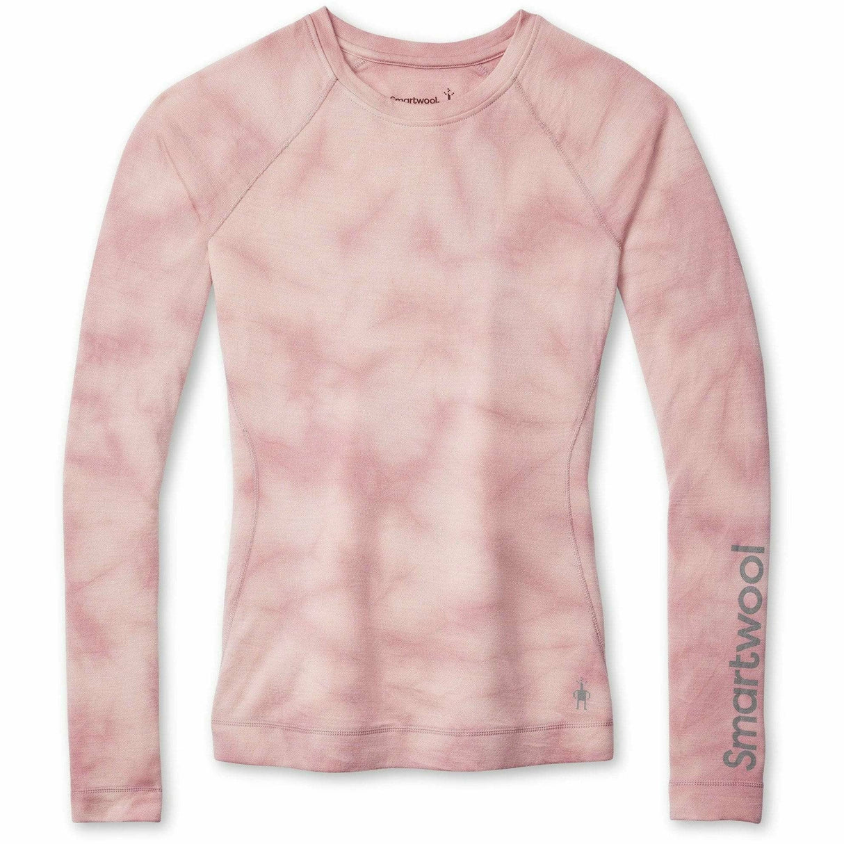 Smartwool Womens Merino 250 Base Layer Plant-Based Dye Logo Crew - Clearance  -  X-Small / Rose Marble Wash