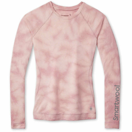 Smartwool Womens Merino 250 Base Layer Plant-Based Dye Logo Crew - Clearance  -  X-Small / Rose Marble Wash
