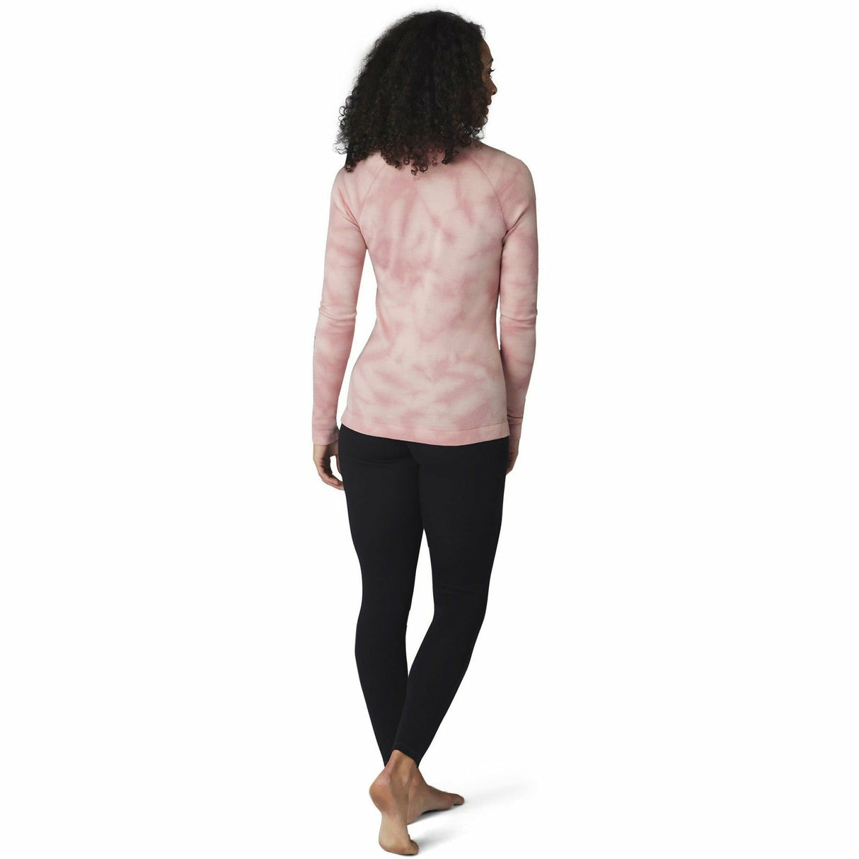 Smartwool Womens Merino 250 Base Layer Plant-Based Dye Logo Crew - Clearance  -  X-Small / Rose Marble Wash