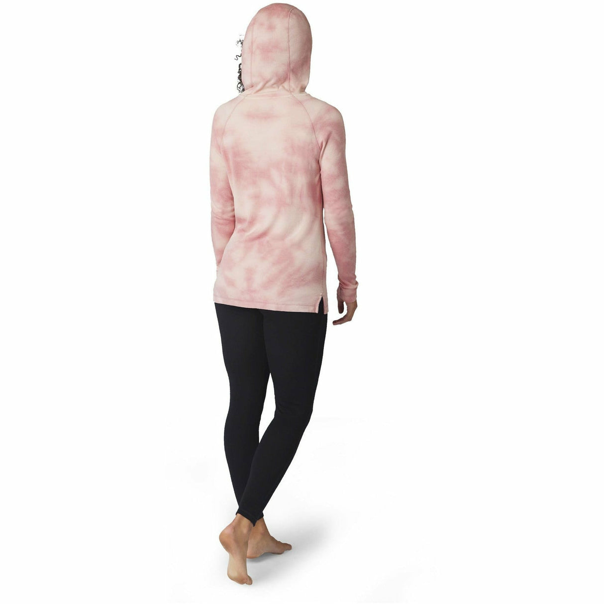 Smartwool Womens Classic Thermal Merino Plant-Based Dye Logo Hoodie - Clearance  -  Large / Rose Marble Wash