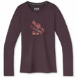 Smartwool Womens Merino Sport 150 Chair Lift Long-Sleeve Graphic Tee - Clearance  -  Small / Woodsmoke