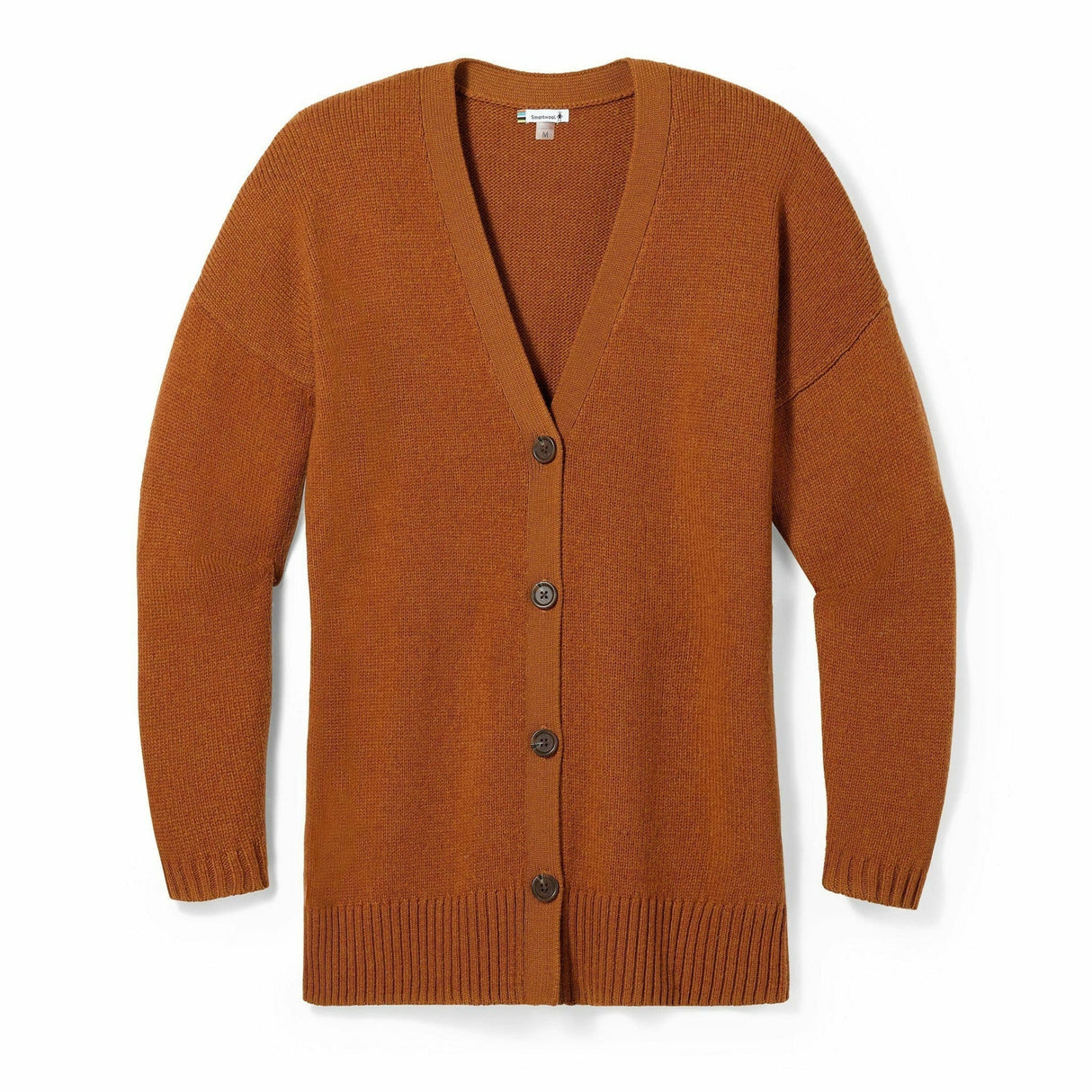 Smartwool Womens Cozy Lodge Boyfriend Cardigan - Clearance  -  Small / Acorn Heather