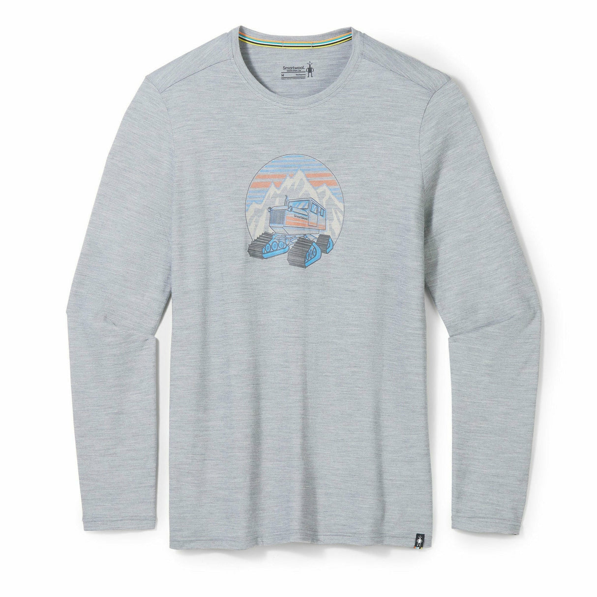 Smartwool Mens Snowcat Trek Long-Sleeve Graphic Tee - Clearance  -  X-Large / Light Gray Heather