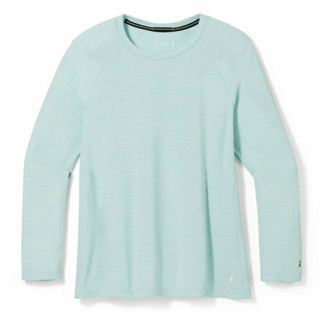 Smartwool Womens Classic Thermal Merino Base Layer Crew Plus - Clearance  -  1X / Bleached Aqua Heather