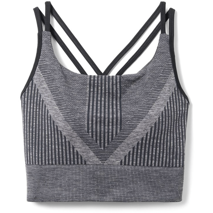 Smartwool Womens Intraknit Strappy Bra - Clearance  -  X-Small / Black Heather
