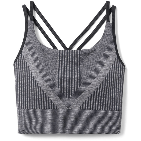 Smartwool Womens Intraknit Strappy Bra - Clearance  -  X-Small / Black Heather