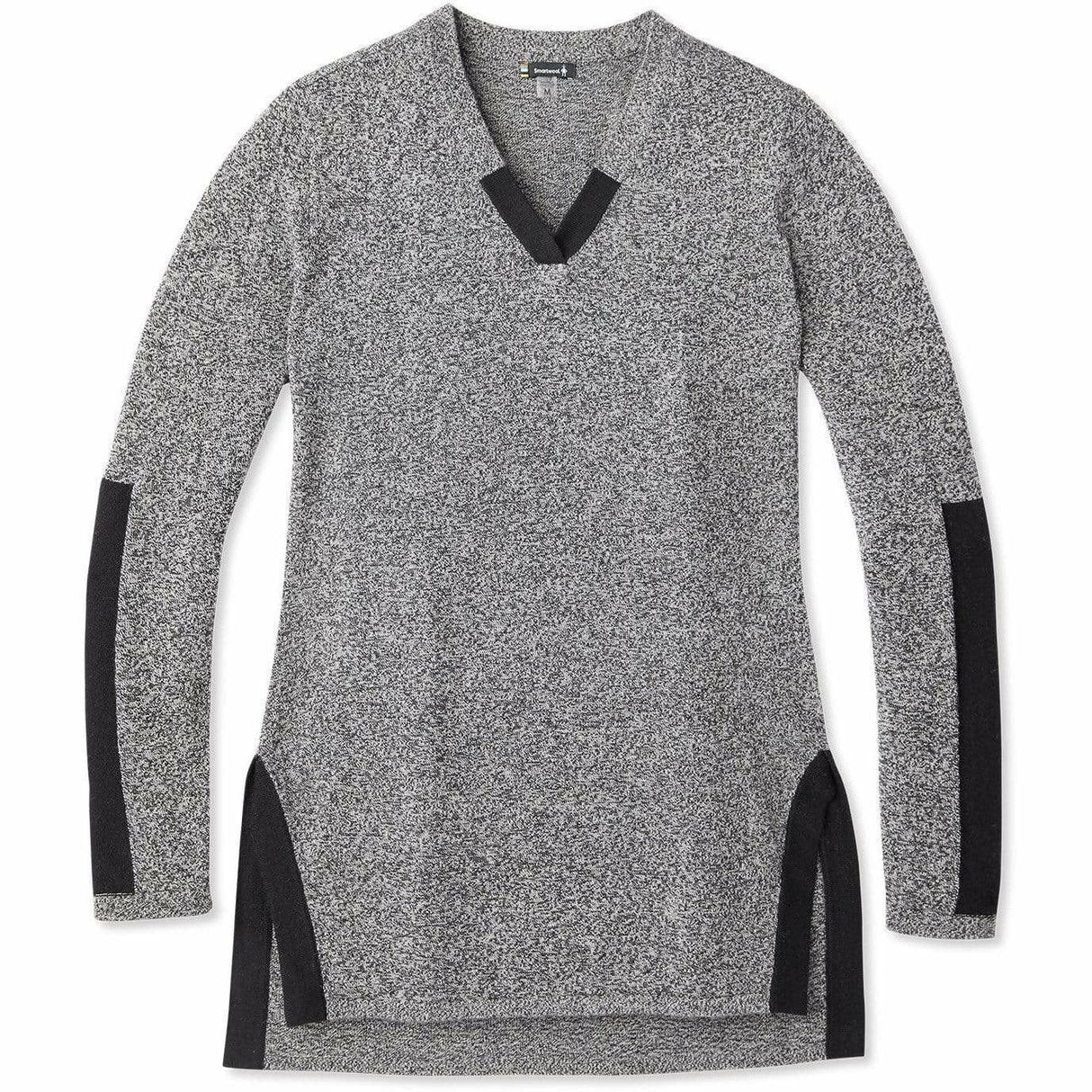 Smartwool Womens Shadow Pine Tunic Sweater - Clearance  -  Small / Black/Moonbeam Marl
